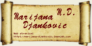 Marijana Đanković vizit kartica
